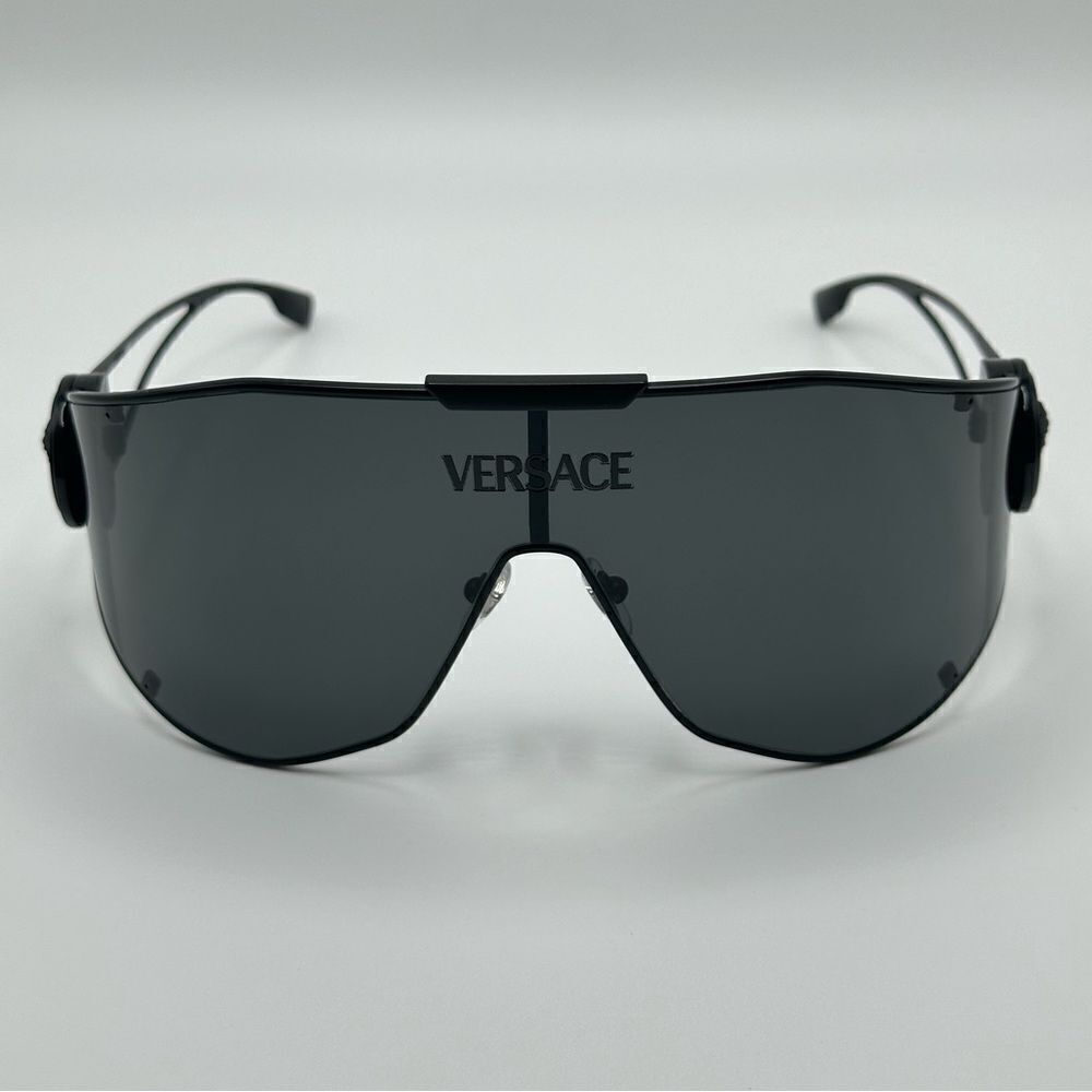 VERSACE Sunglasses VE2268 143387 Matte Black Dark Grey Unisex NEW - Picture 1 of 10